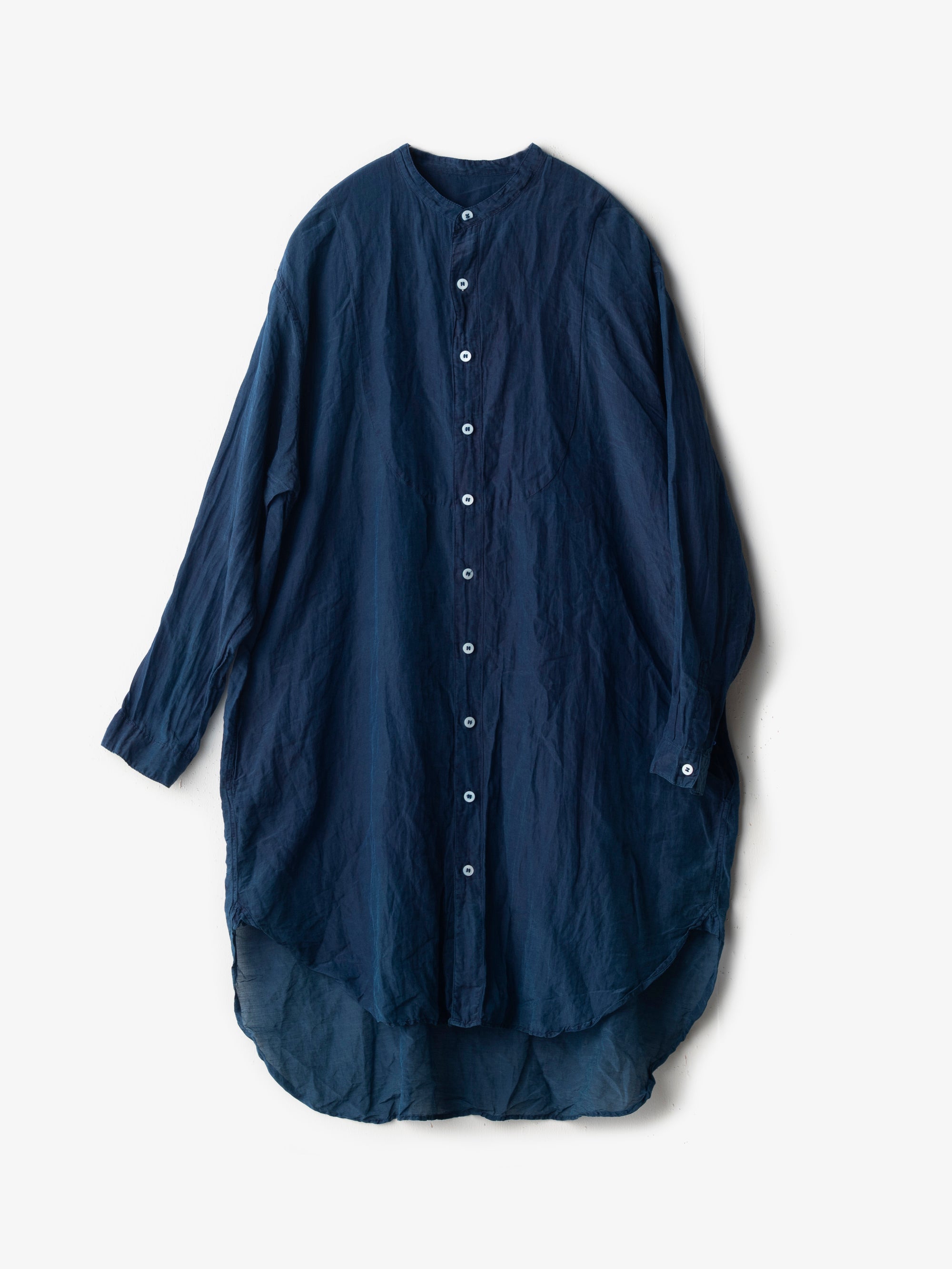 再値下げ【宝島染工】定番-シルクコットンシャツINDIGO【ユニセックス