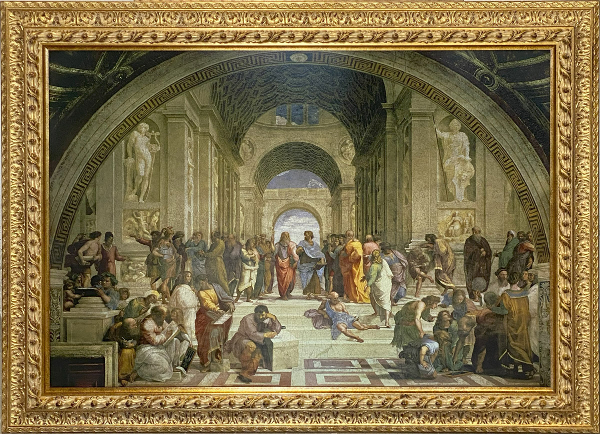 世界の名画 複製画 『アテネの学堂』ラファエロ 140x110cm [457