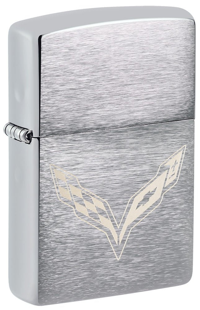 Chevrolet® Corvette Design Brushed Chrome Windproof Lighter