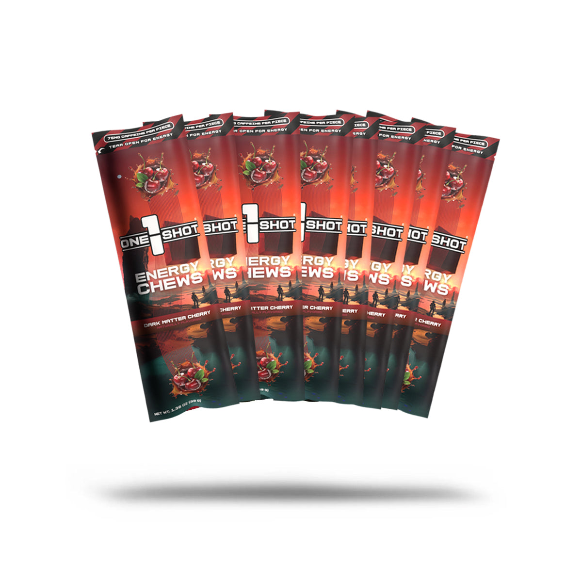 1 Shot® Dark Matter Cherry Energy Chews ft. Stellaris® | 75mg