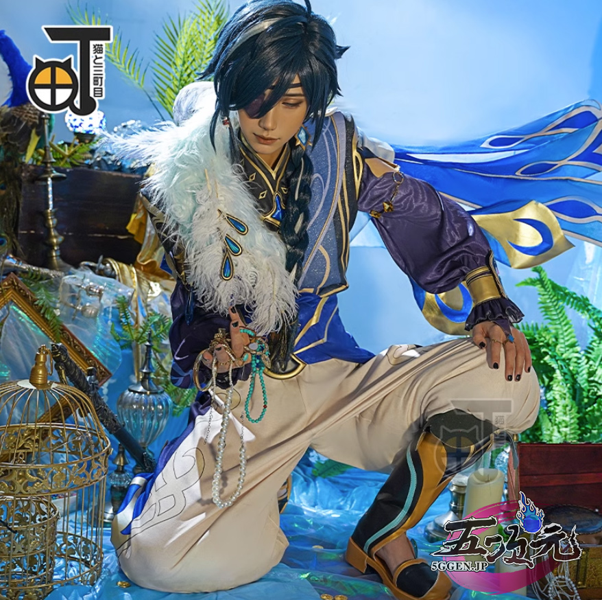 猫と三丁目 原神 コスプレ ガイア 新スキン 大盗賊 帆影に戯る風 新衣装