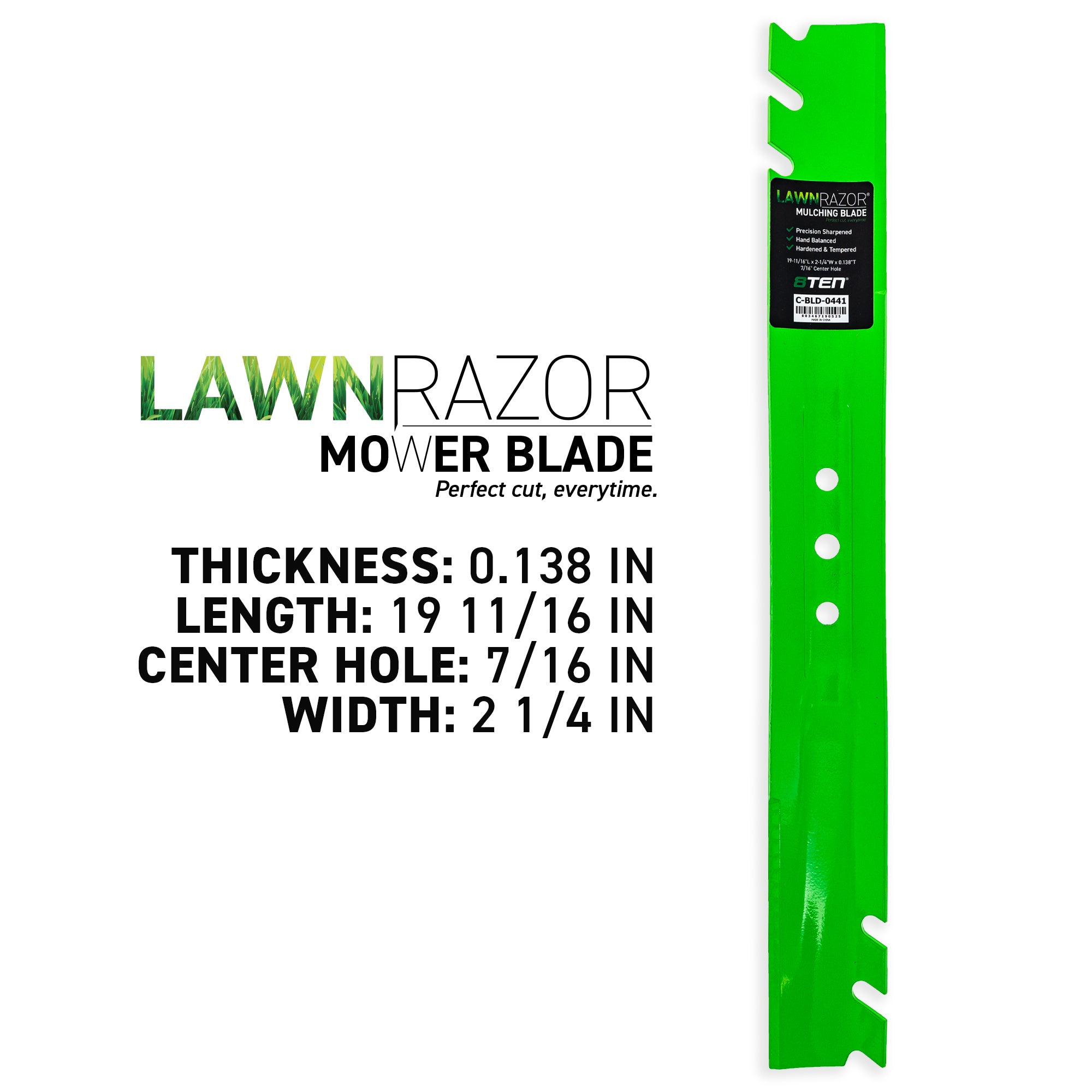LawnRAZOR Toothed Blade For Toro 133-8181-03 | 8TEN