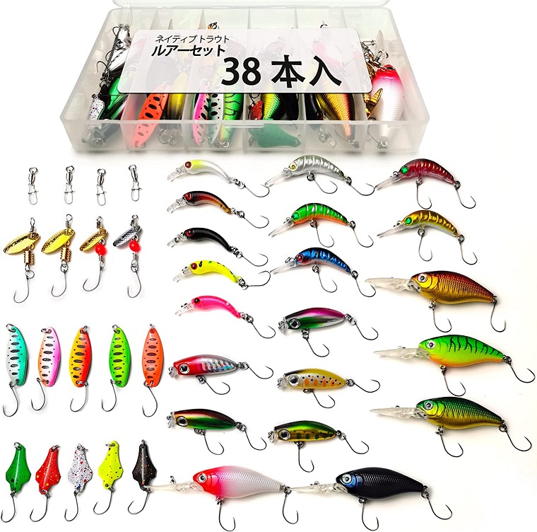 エリアトラウト/渓流で使えるルアーセット！通販で安くて初心者お