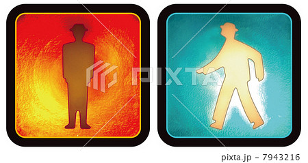 歩行者用赤信号青信号のイラスト素材 [7943216] - PIXTA