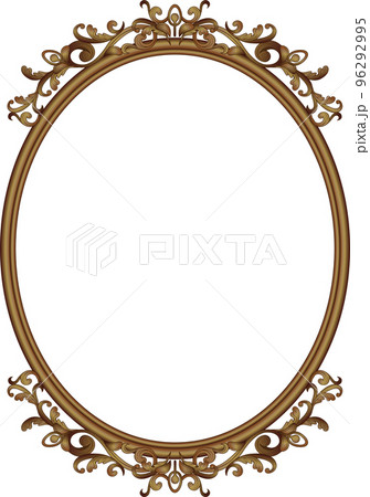 楕円のアンティークフレーム。のイラスト素材 [96292995] - PIXTA