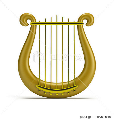 音楽 ハープ 竪琴 金のイラスト素材 - PIXTA