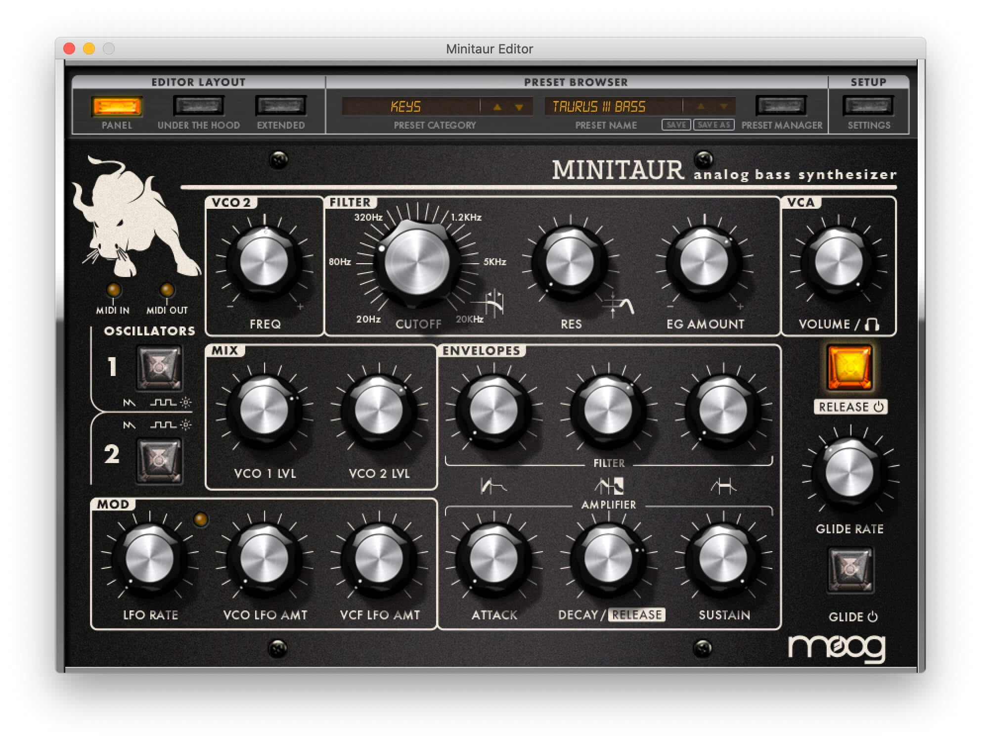 暖かいフィルターが魅力。アナログシンセサイザー Moog Minitaur