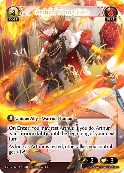 Arthur, Young Heir - Dawn of Ashes Event Pack - Grand Archive TCG