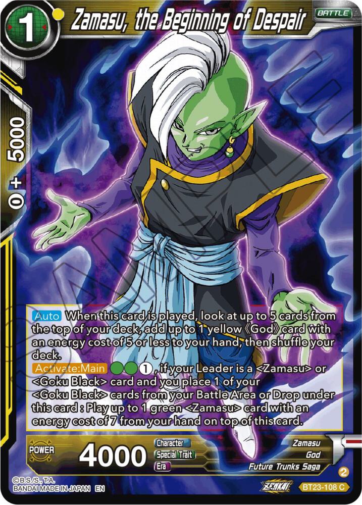 Zamasu, the Beginning of Despair - Perfect Combination - Dragon