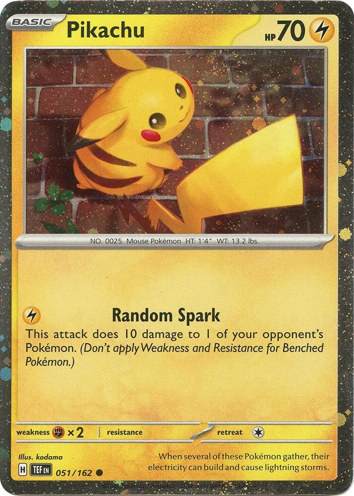 Pikachu - 051/162 (Cosmo Holo) - Miscellaneous Cards & Products