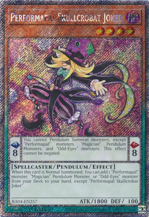 Performapal Skullcrobat Joker (Platinum Secret Rare) - Quarter
