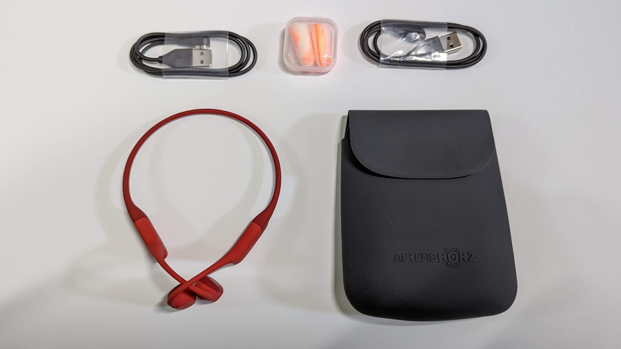 Aftershokz Aeropex レッド 骨伝導イヤホン AfterShokz最新骨伝導
