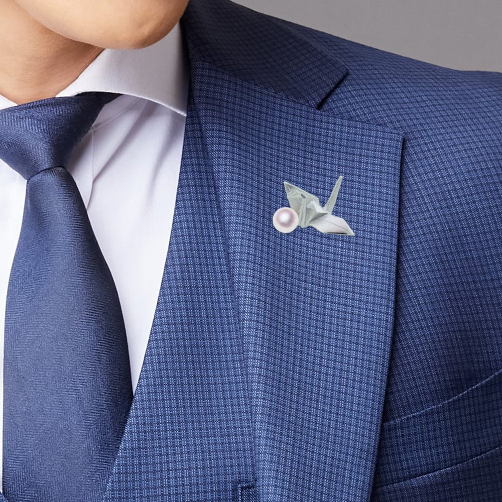 SV 7.5㎜ ピンブローチ 折り鶴 | Tensei Pearl Online Store 天成真珠