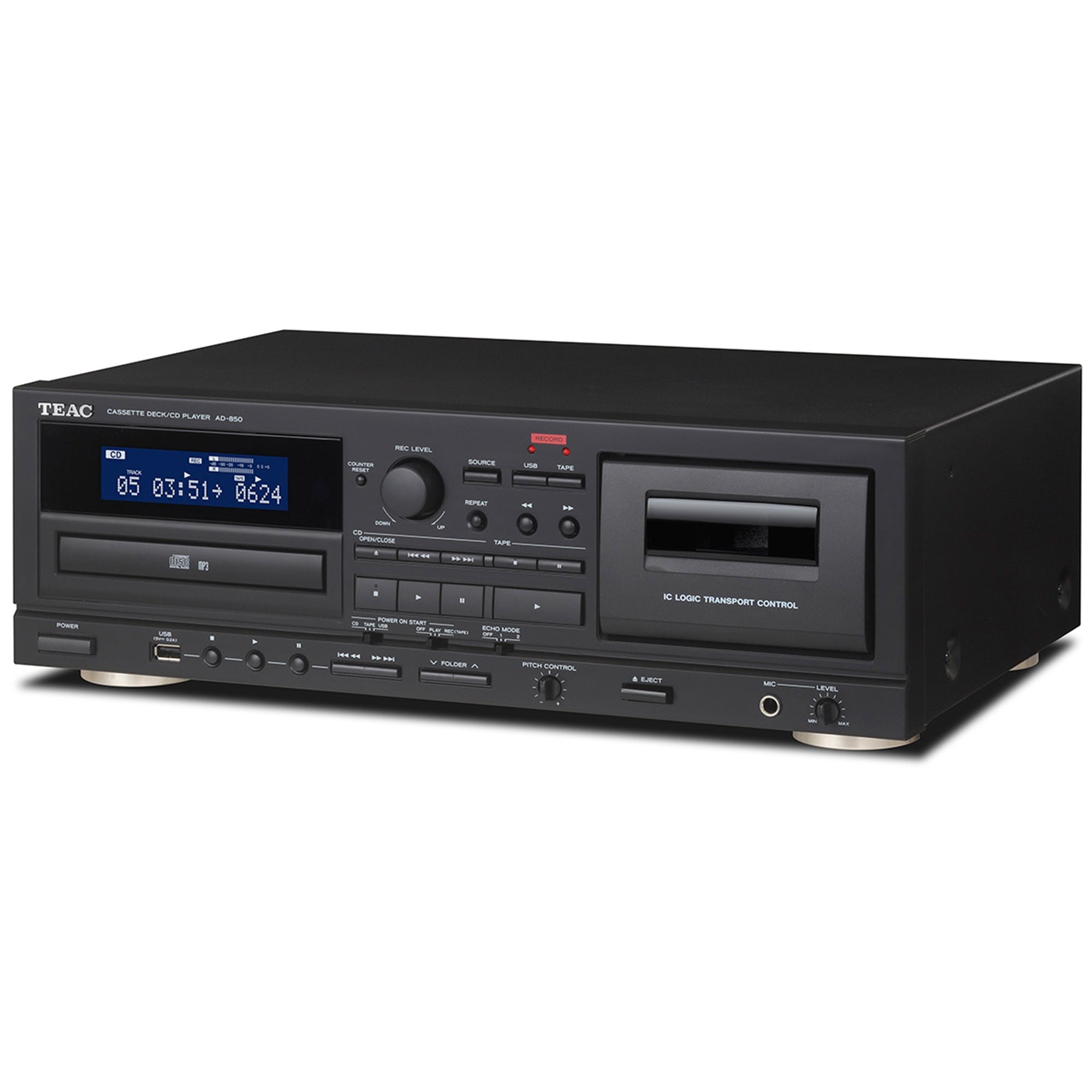 TEAC AD-850-SE Cassette Deck CD Player - Black – TEAC USA