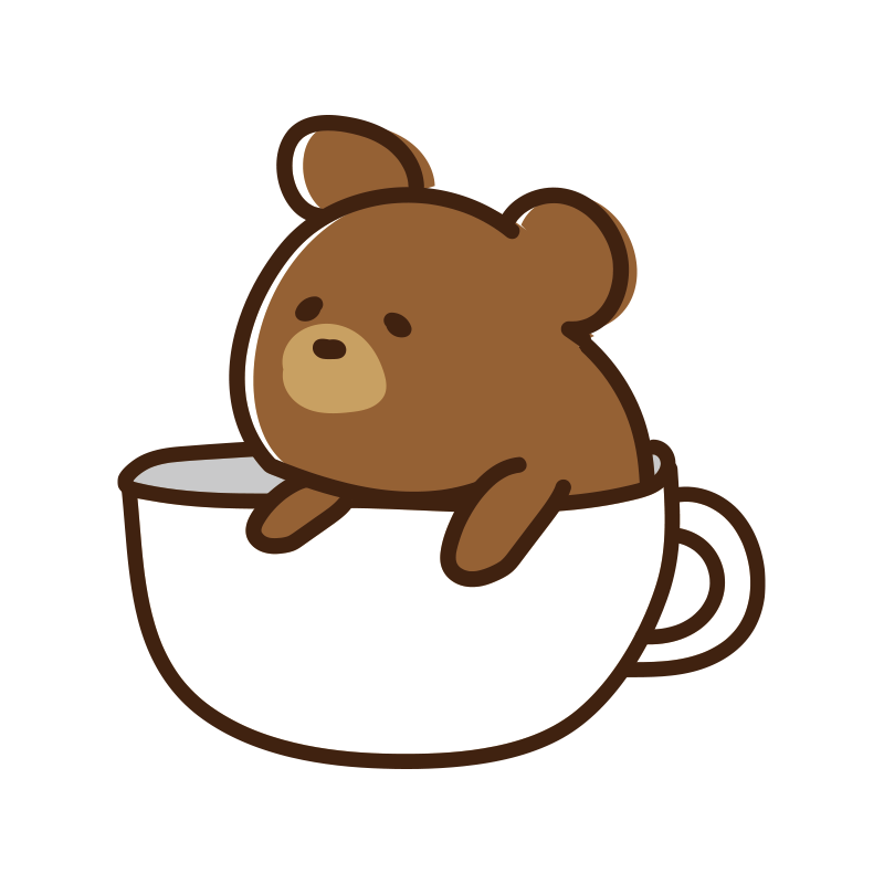 数字の11に乗るクマ | かわいい手描きの無料イラスト｜商用利用OKの