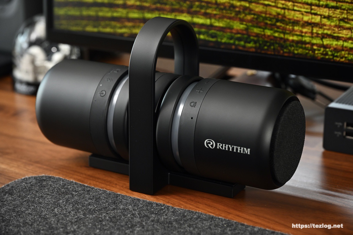 リズム MAGSPEAKER DUO レビュー。2つのスピーカーを自由に配置。防水