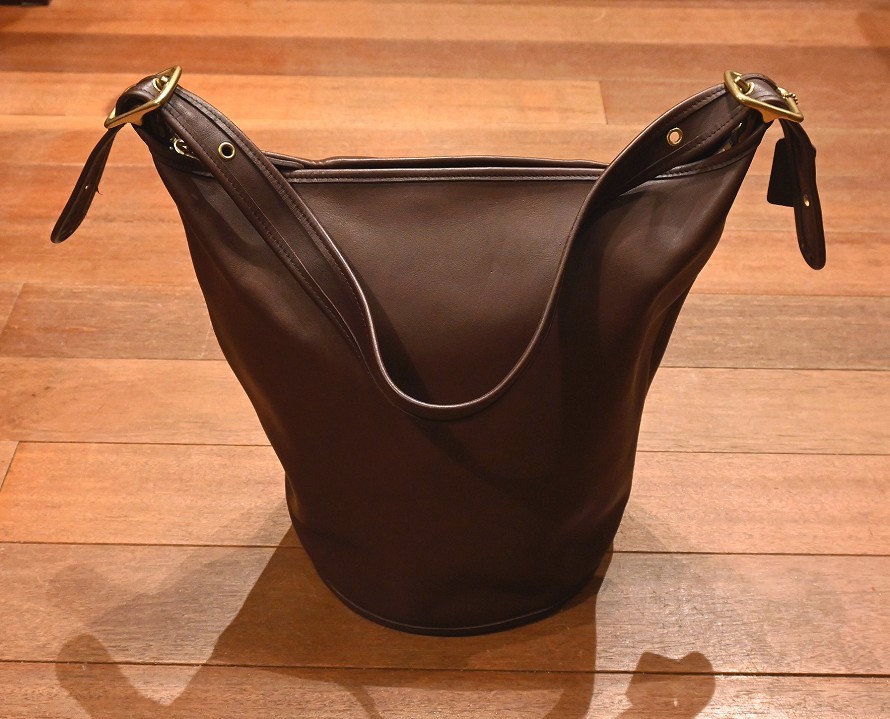 90s DEADSTOCK COACH 9085 グローブレザー バケツ ショルダーバッグ