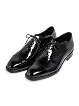 sf.0001AW25-black パテントレザーダービーシューズ The Black-and