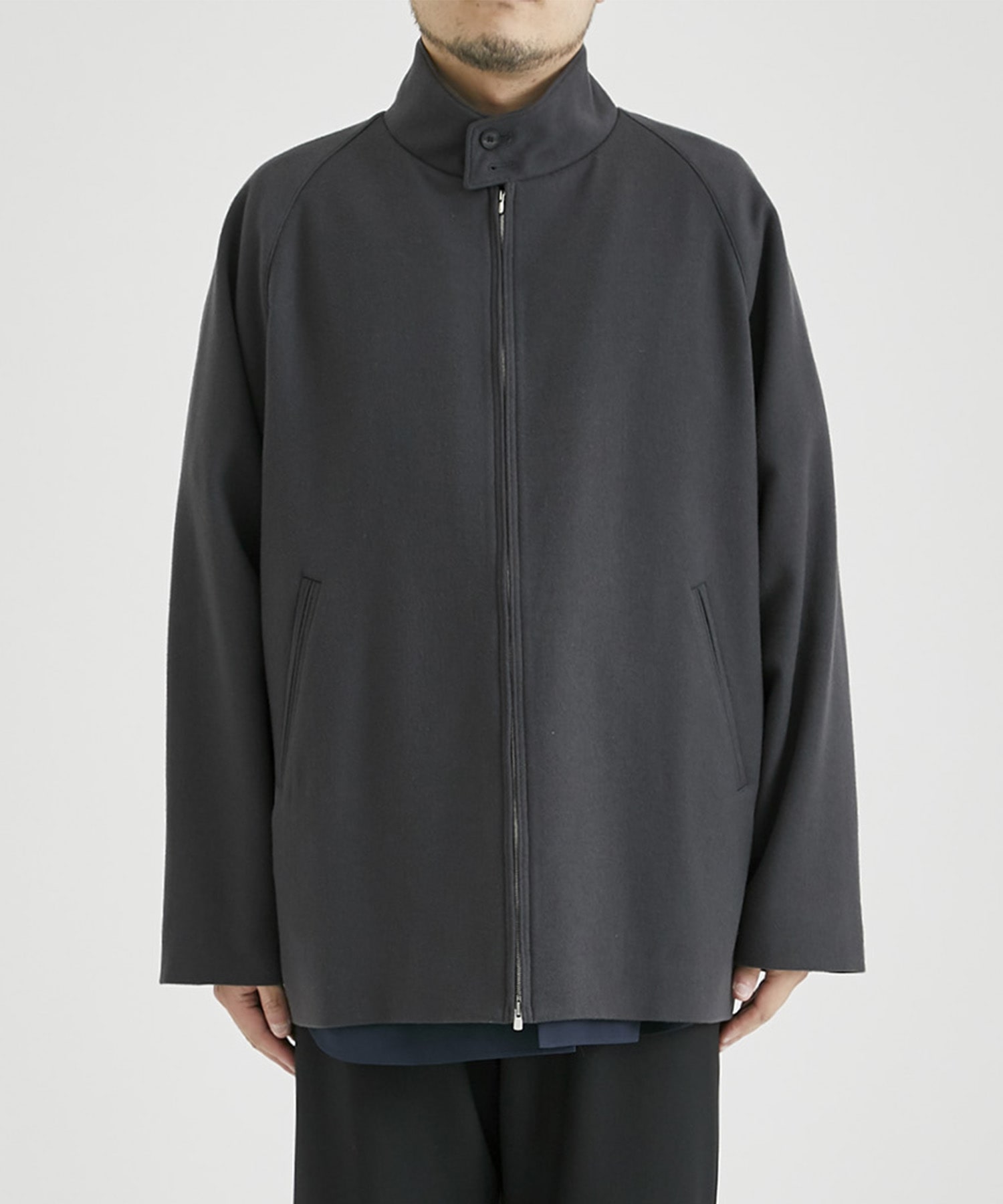 SUPER 160S DOUBLE SAXONY HARRINGTON JACKET | ATON