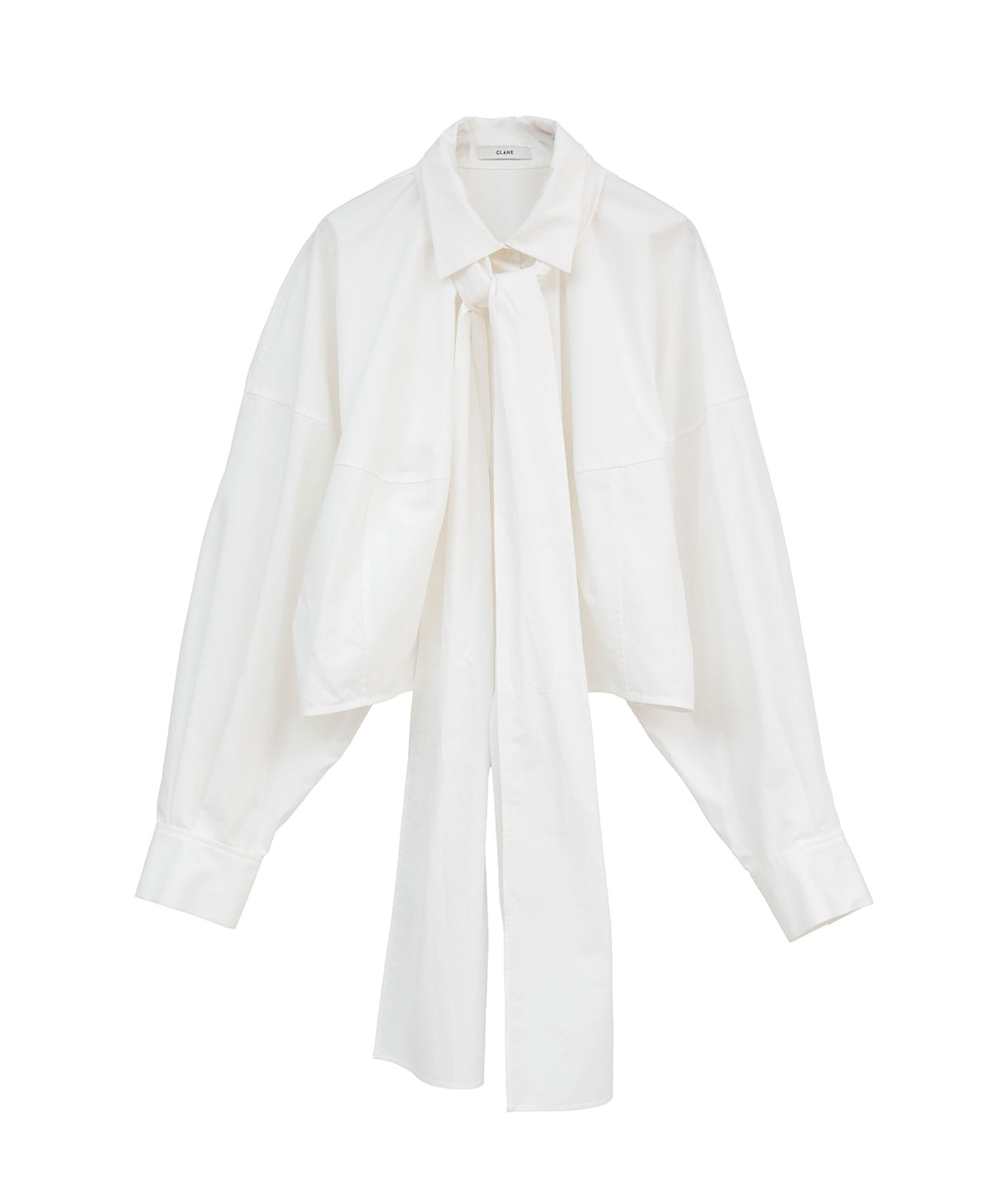 RIBBON TIED COMPACT SHIRTS(1 WHITE): CLANE: WOMENS｜THE TOKYO