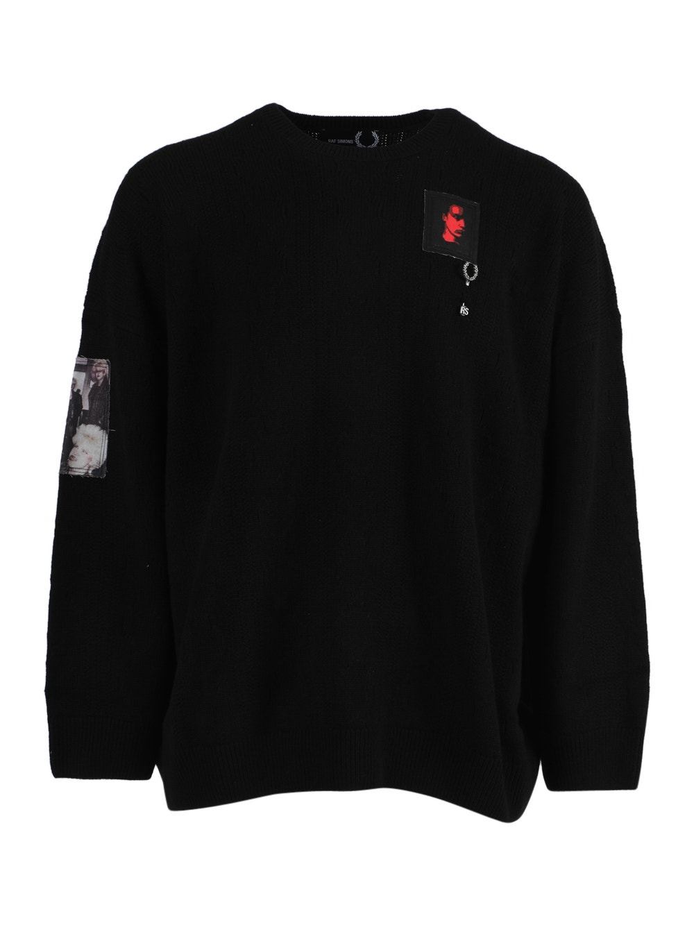 Oversized Patch Sweater, Black | The Webster