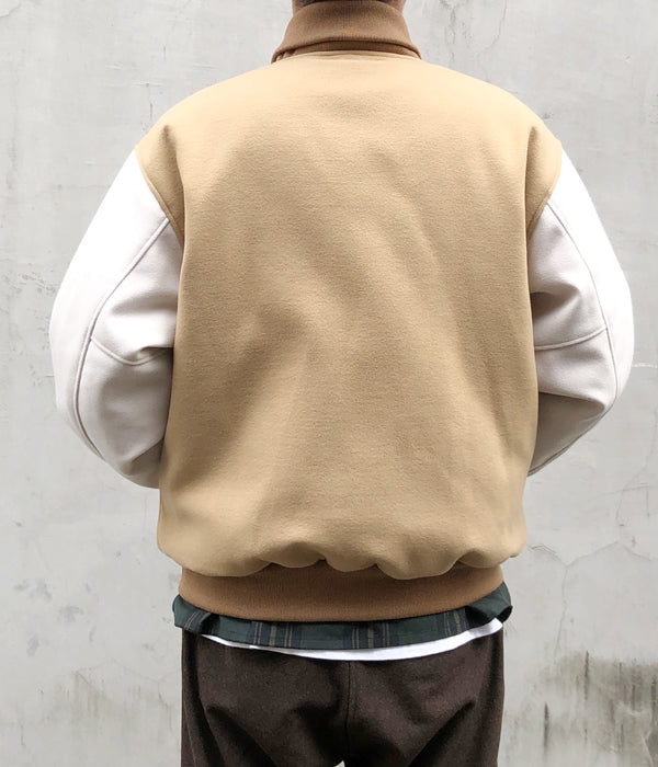 DESCENDANT/SQUAD VARSITY JACKET (BEIGE)