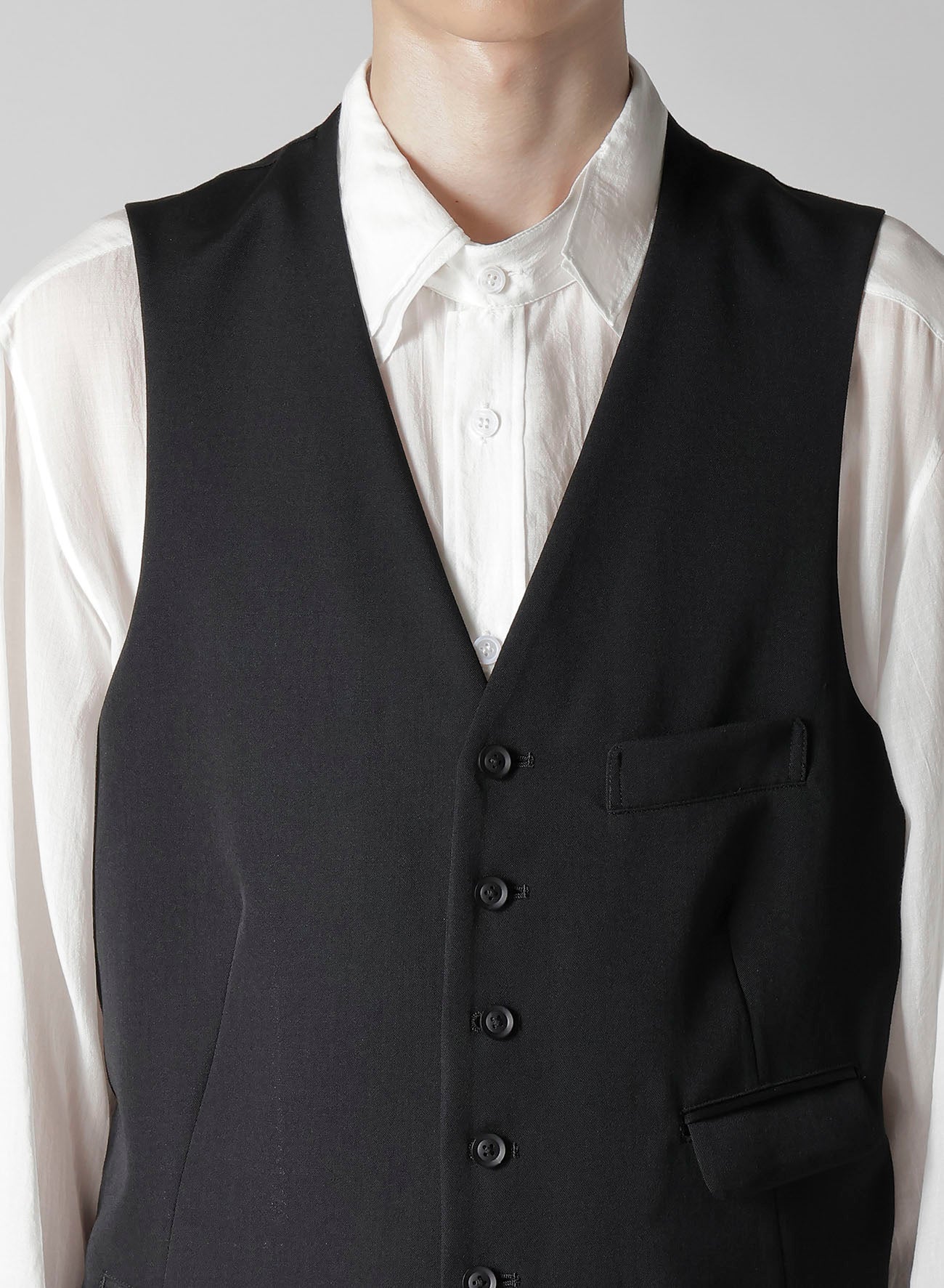 WOOL GABARDINE 7 BUTTONS VEST – THE SHOP YOHJI YAMAMOTO