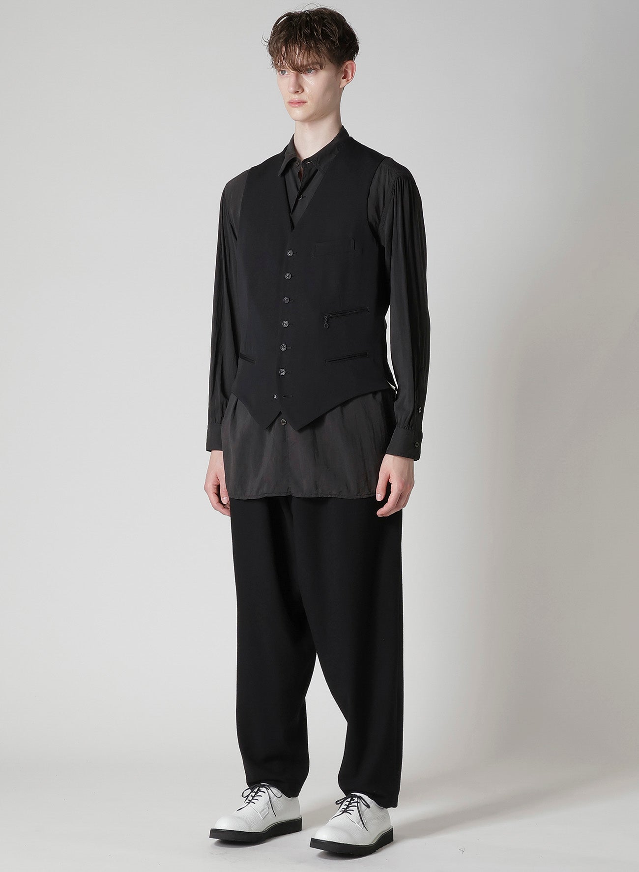 WOOL GABARDINE 7-BUTTON VEST – THE SHOP YOHJI YAMAMOTO