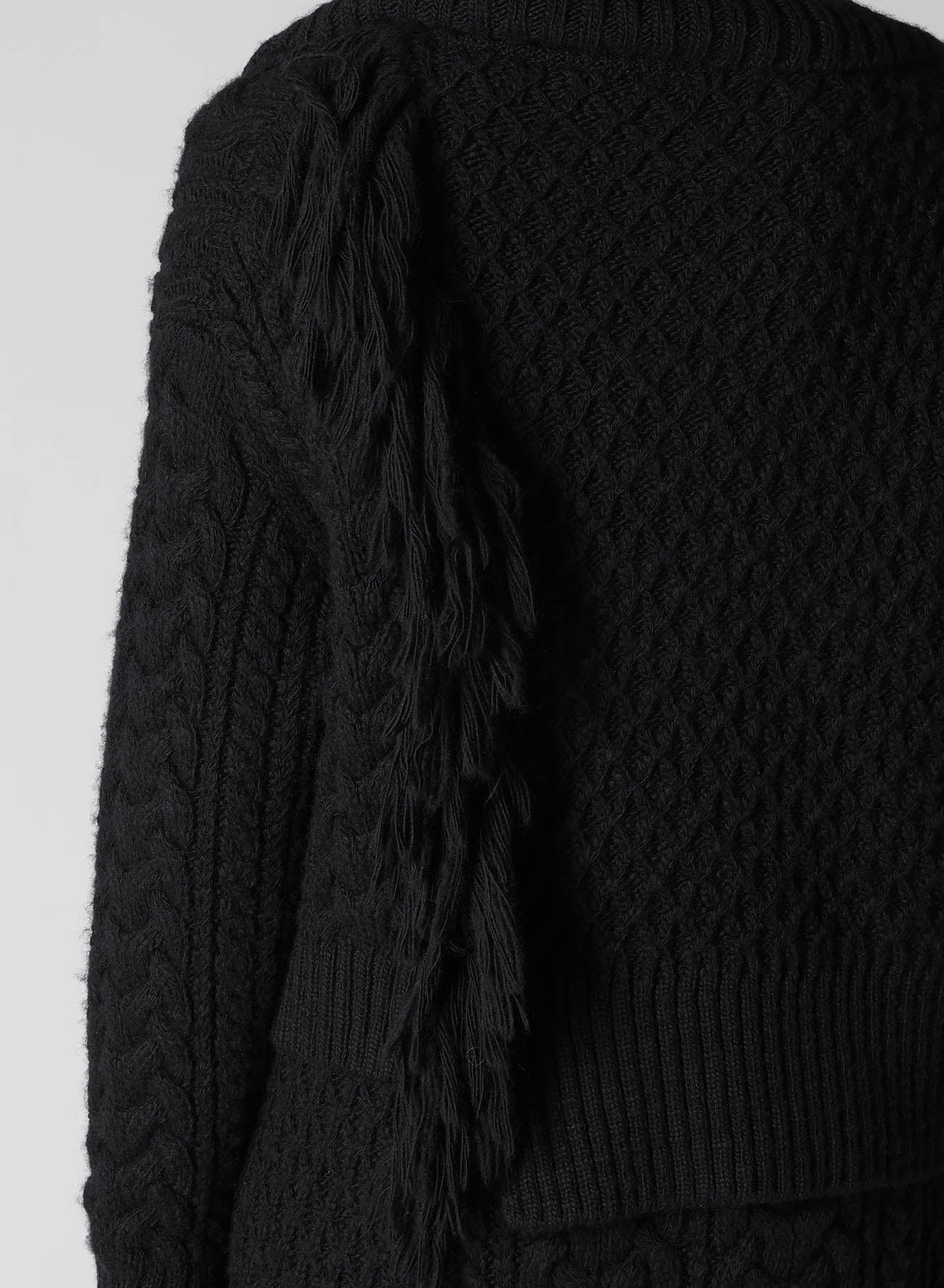 CABLE/FRINGE CARDIGAN – THE SHOP YOHJI YAMAMOTO