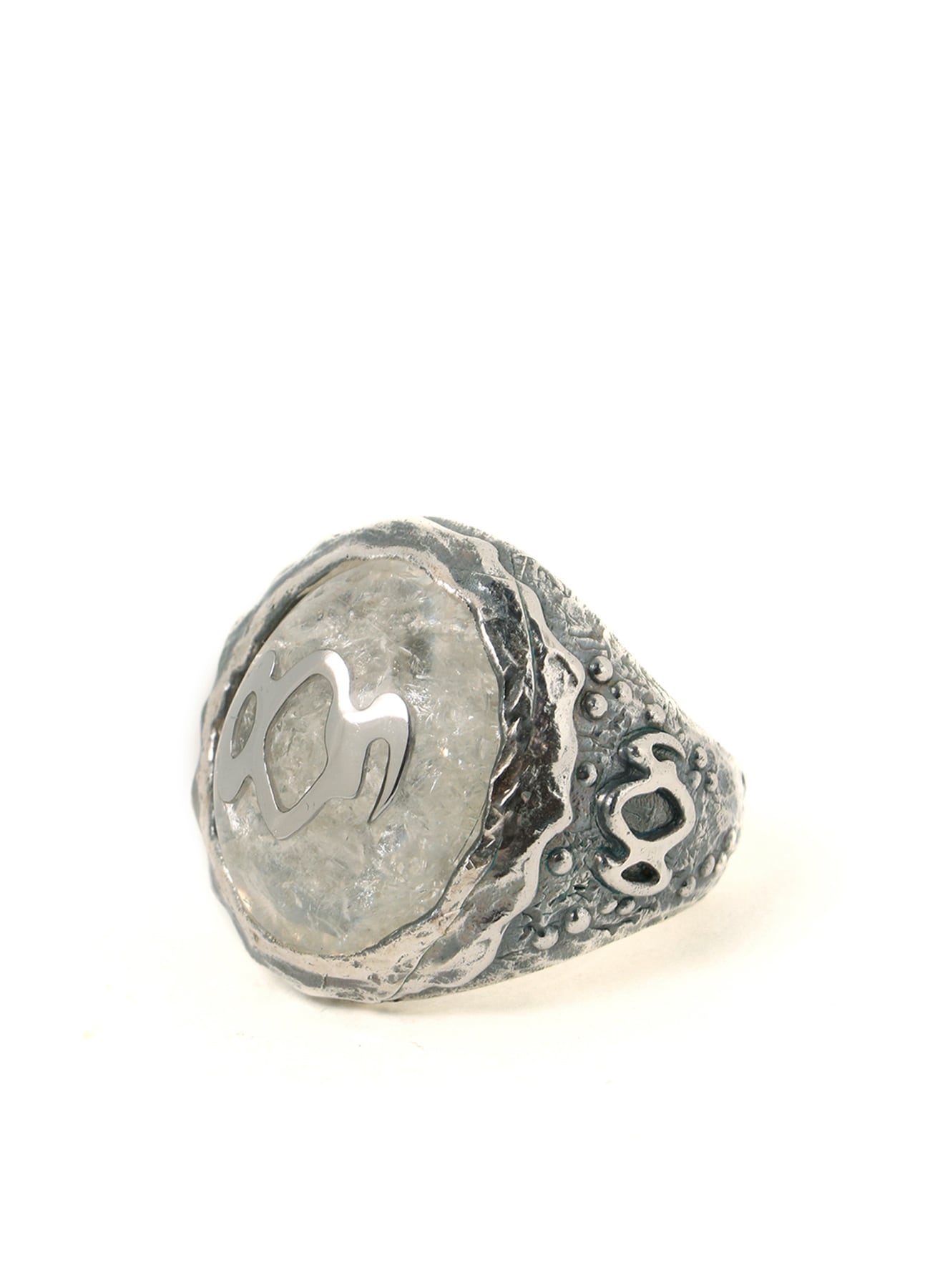 SILVER 950 GOTHIC OVAL RING UV(11号 Clear): GOTHIC YOHJI YAMAMOTO