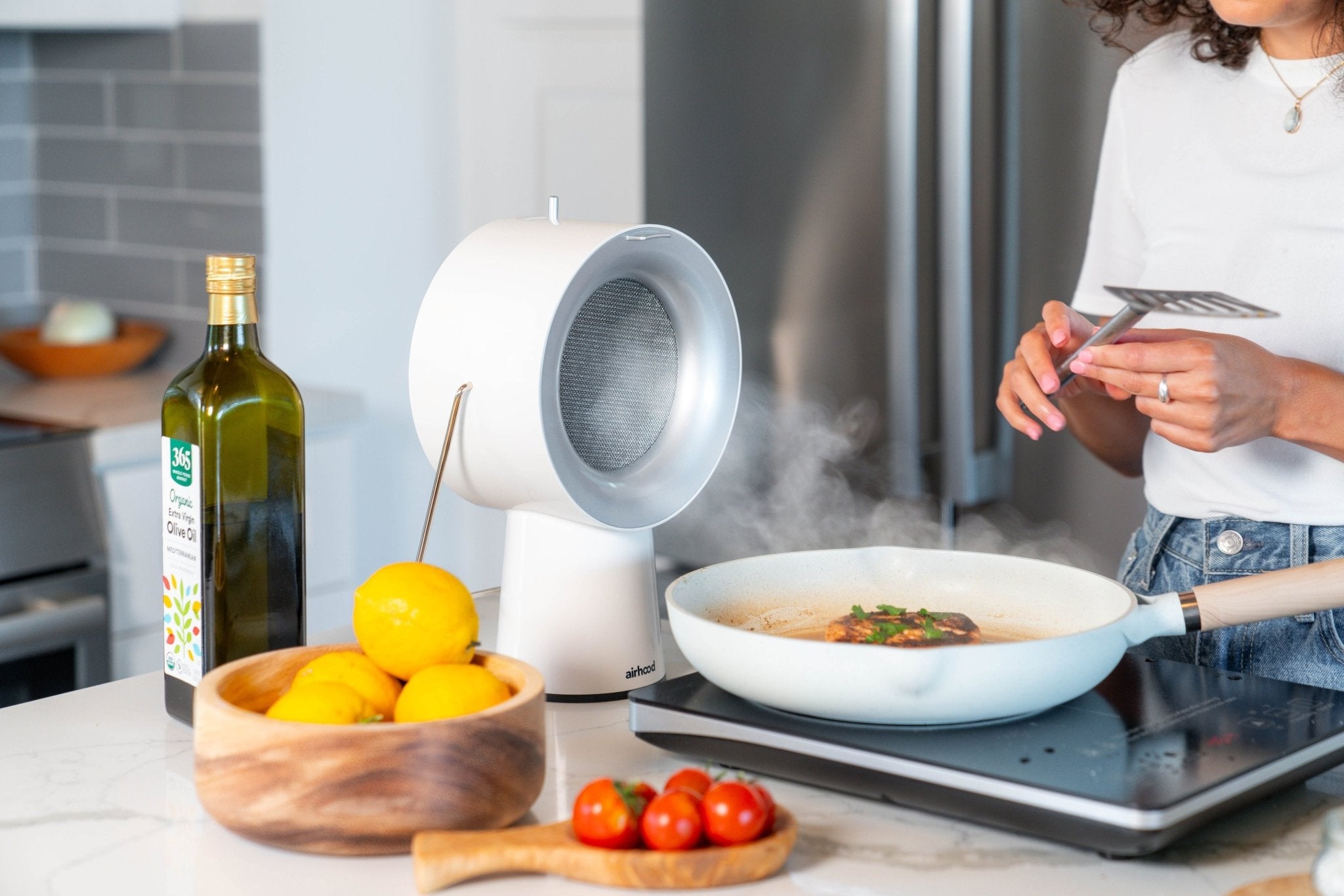 AirHood®| エアフード アイボリーホワイト 有線タイプ【おうち焼肉に