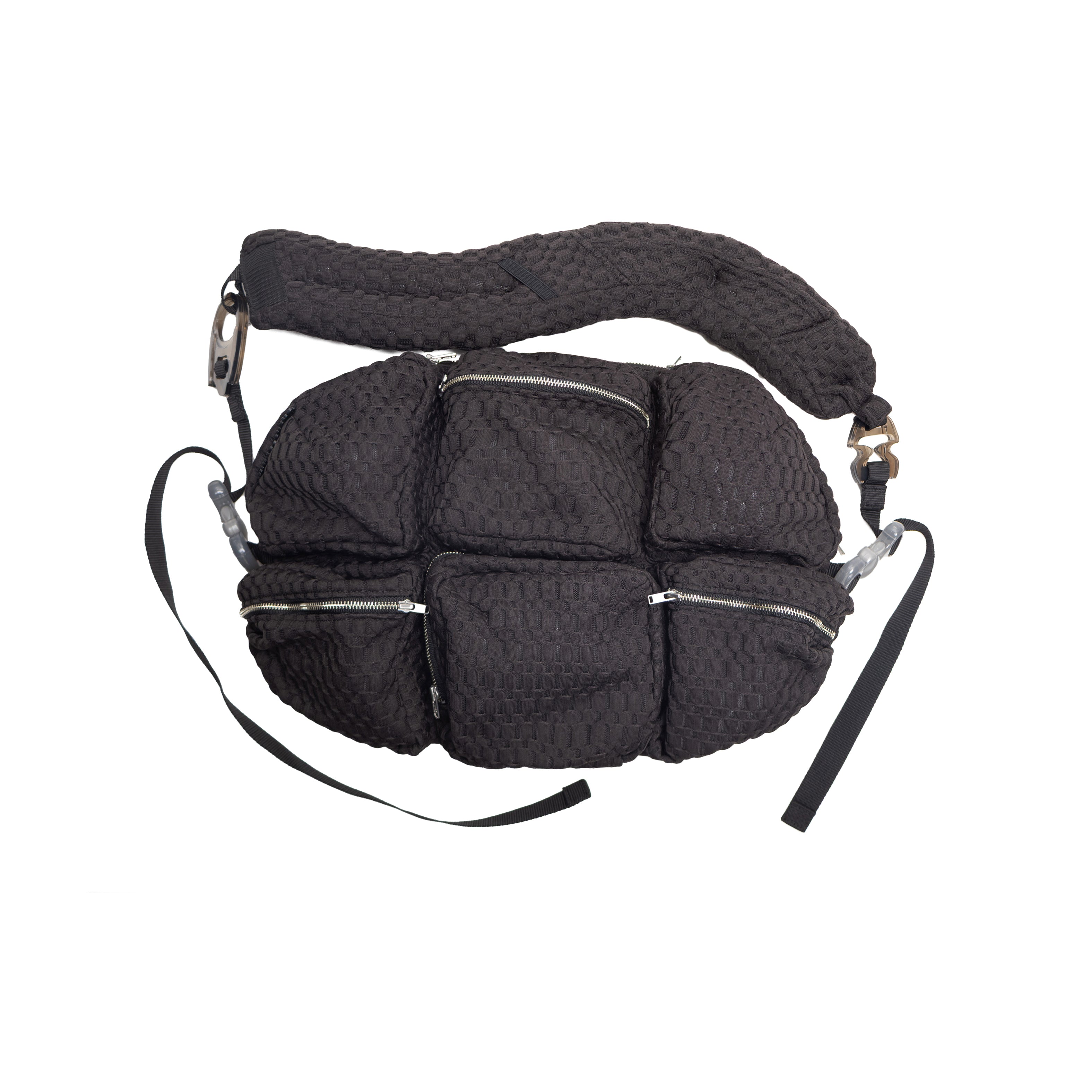 MIKIOSAKABE (ミキオサカベ) × THREE TREASURES 7 Pockets Bag Black