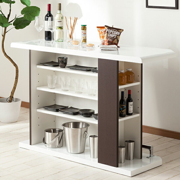 バーカウンター(モデナ 135 DBR) 【完成品・配送員設置】 【5年保証