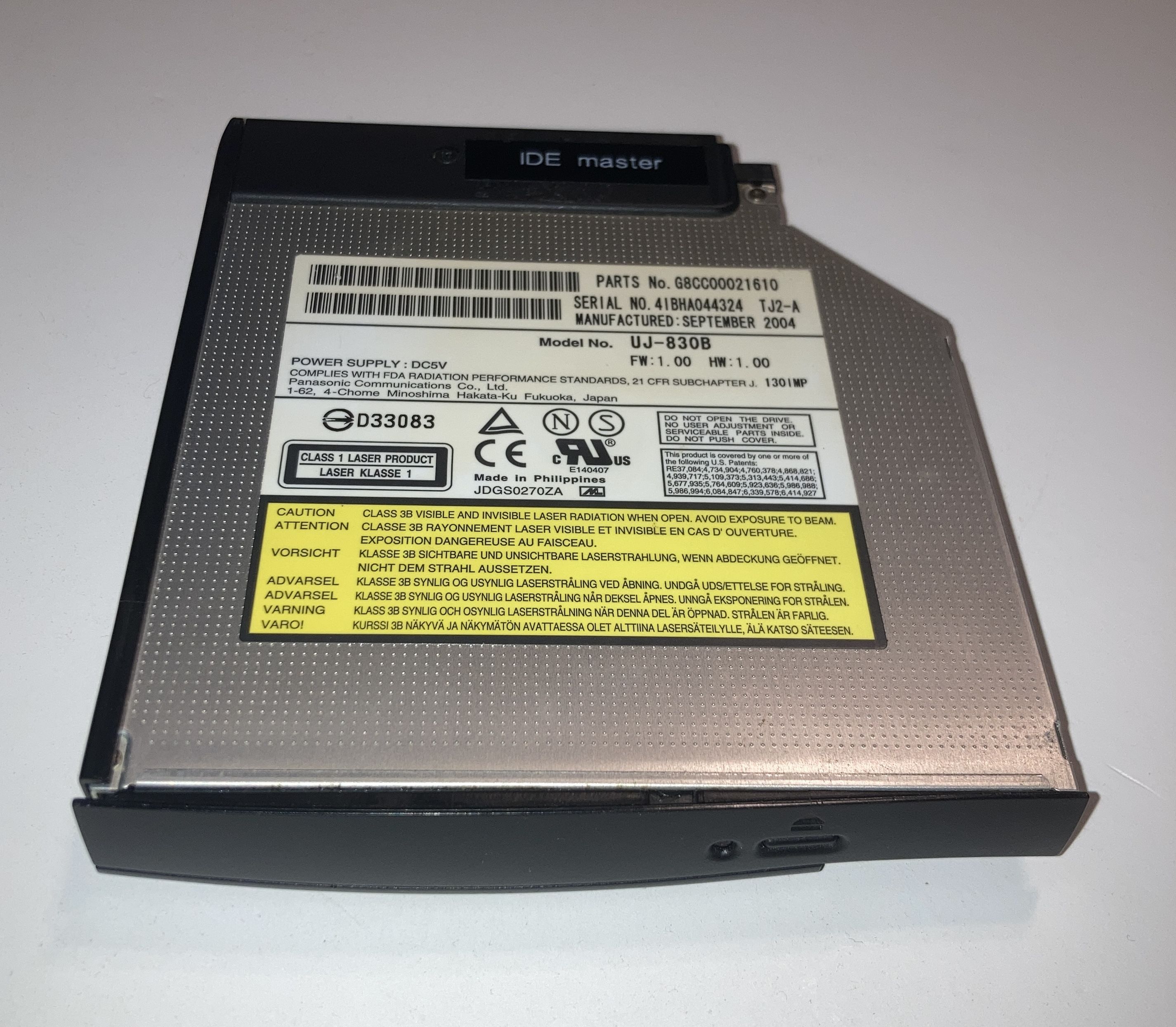 Lombard / Pismo CD & DVD module drive replacement and 'Master' IDE