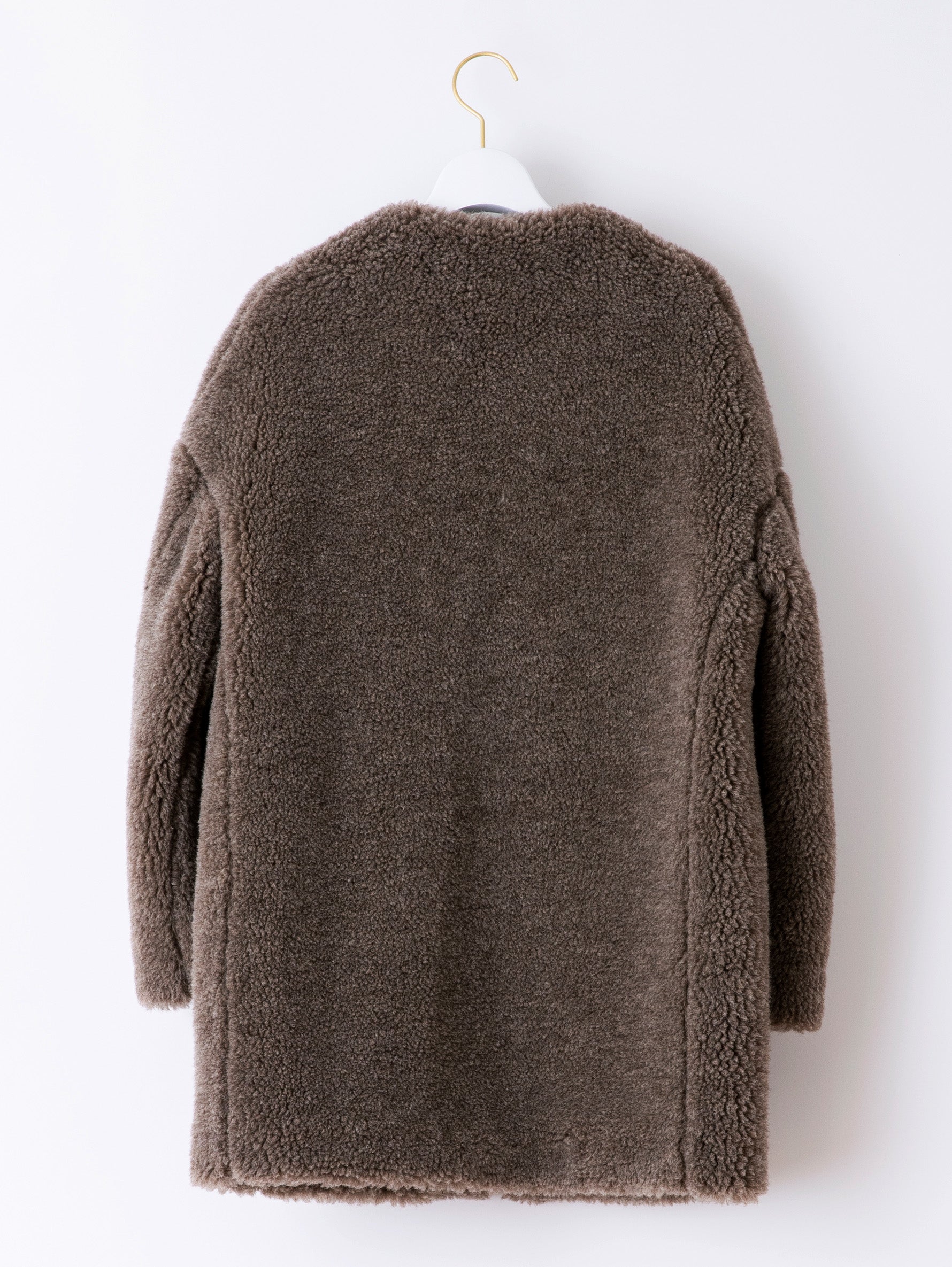 ウールファーノーカラーコート/TBBA-032