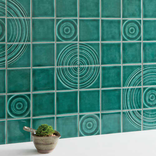組絵 - 水紋suimon su1-G / Green | タイル販売の専門サイトならタイル