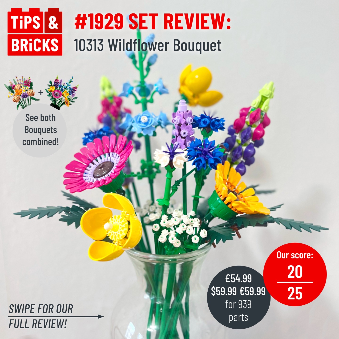 1929 SET REVIEW: 10313 Wildflower Bouquet - Tips&Bricks