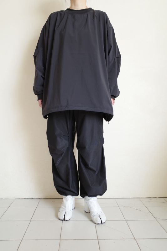 UNTRACE BOX STRETCH SMOCK 2 L/S ・BLACK - tity