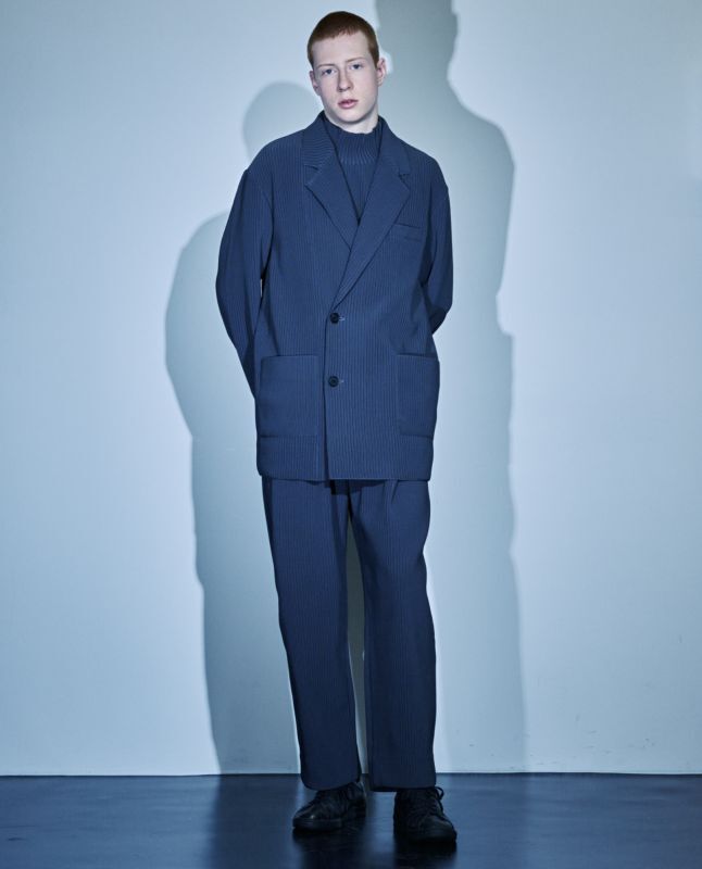 stein OVERSIZED GRADATION PLEATS LS・BLUE GREY - tity