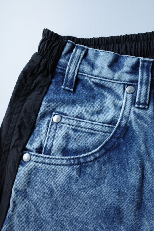 stein NYLON COMBINATION CHEMICAL BLEACHED DENIM JEANS・INDIGO - tity