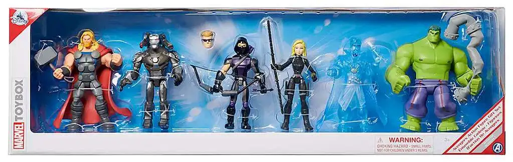 Disney Marvel Avengers Toybox Thor, Iron Patriot, Ronin, Black