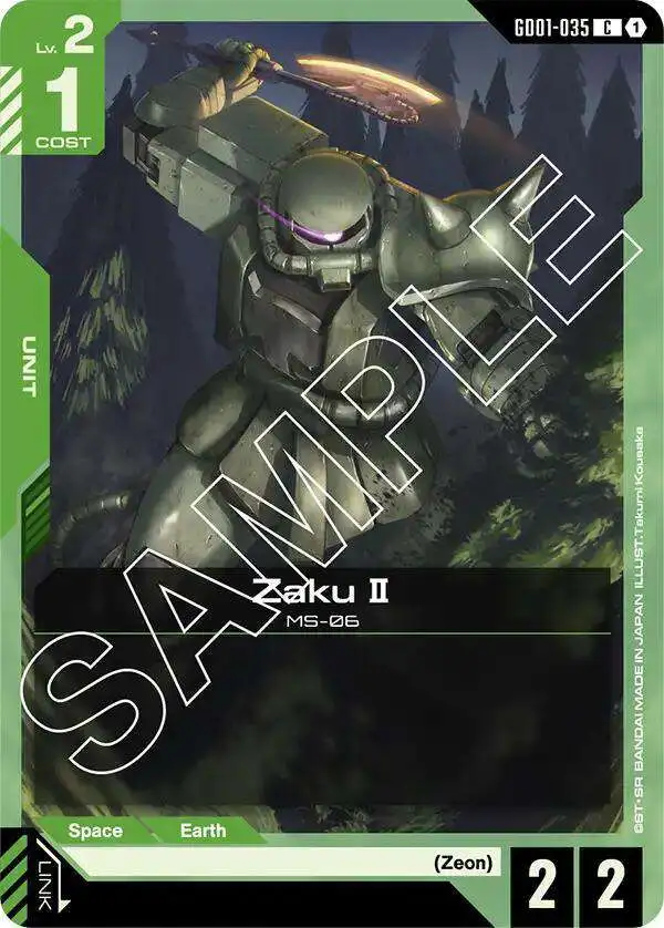 Gundam Trading Card Game Newtype Rising Single Card Common Zaku II