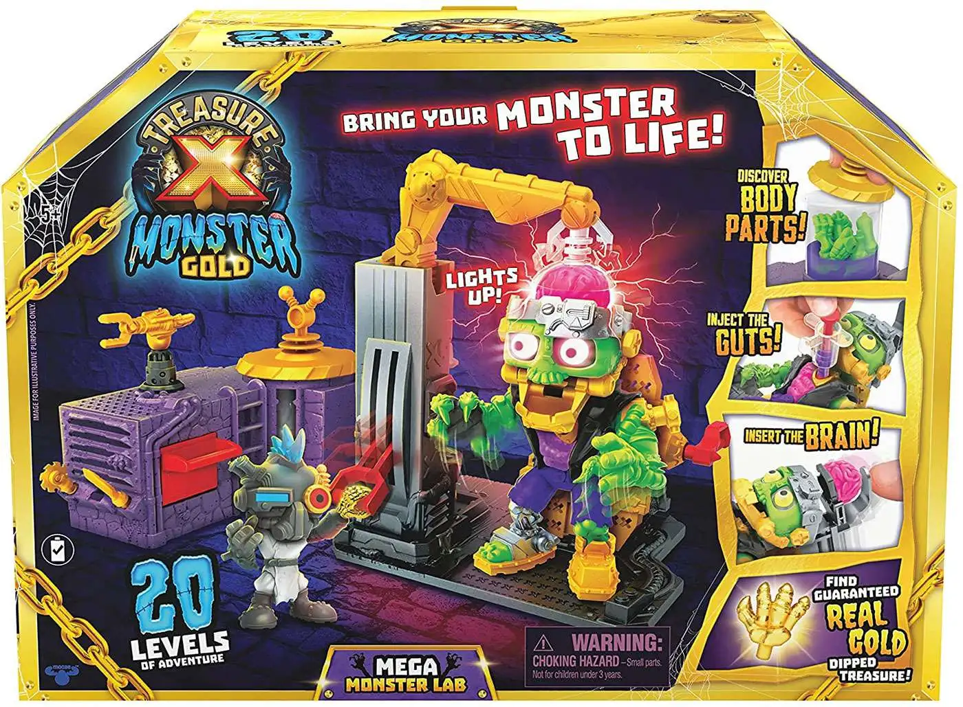 Treasure X Monster Gold Mega Monster Lab Playset 20 Levels of