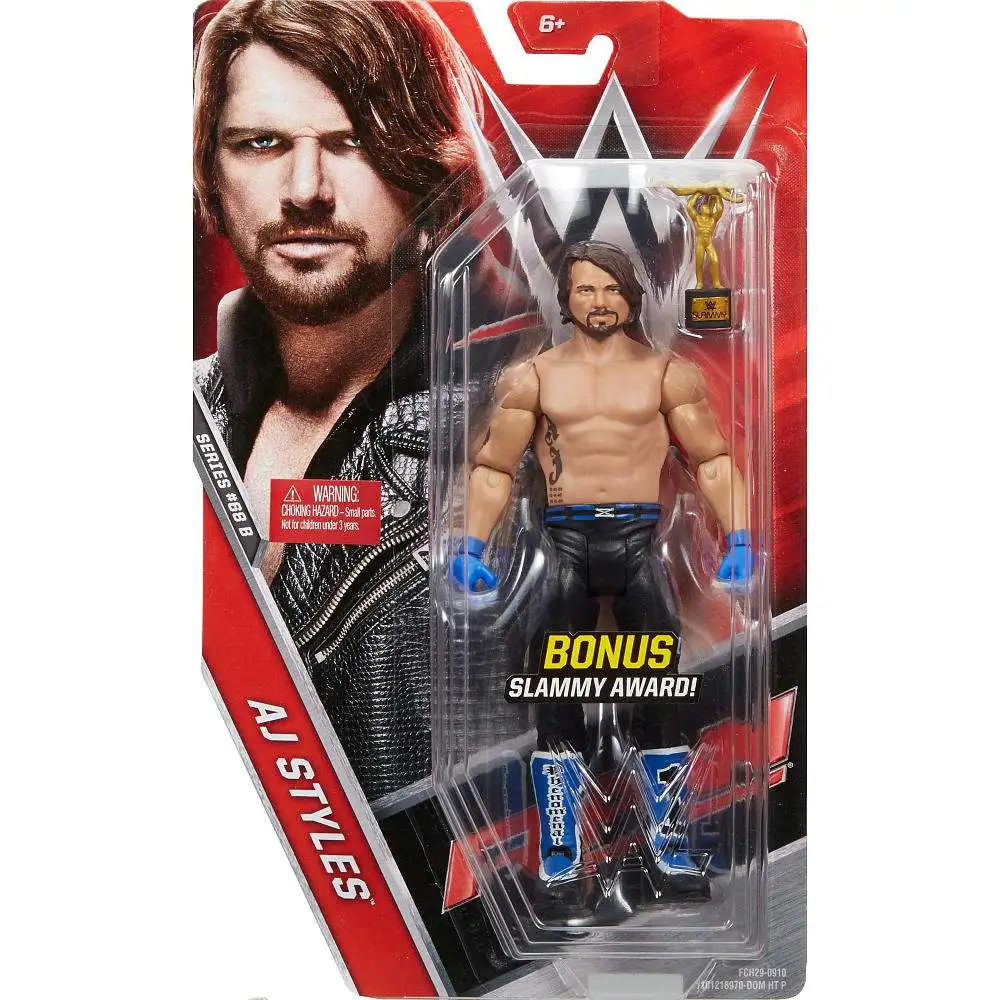 WWE Wrestling Series 68 AJ Styles 6 Action Figure Bonus Slammy