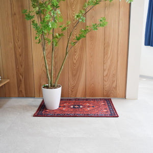 ヴィンテージ風ミニラグマット TOCORU Series トライバル柄ラグ ループ