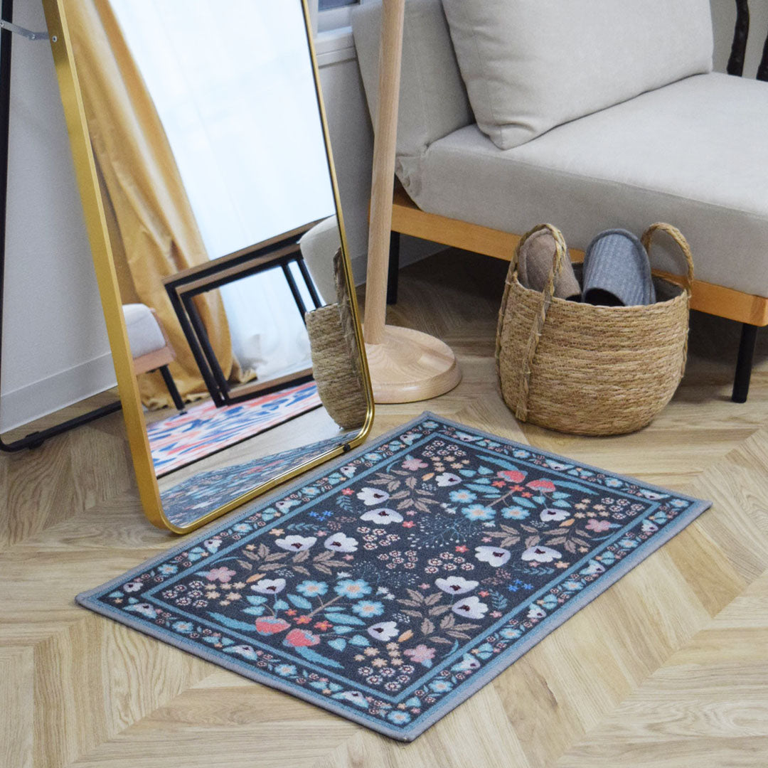 フラワー花柄ミニラグマット TOCORU Series