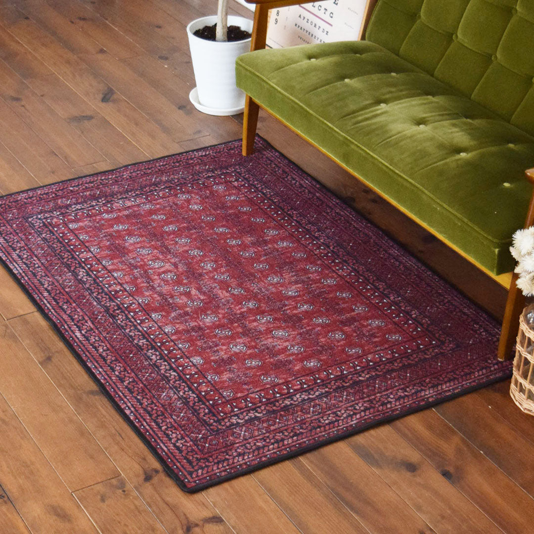 ヴィンテージ風ラグ TOCORU Series AFGHUN ループ レッド– ラグと