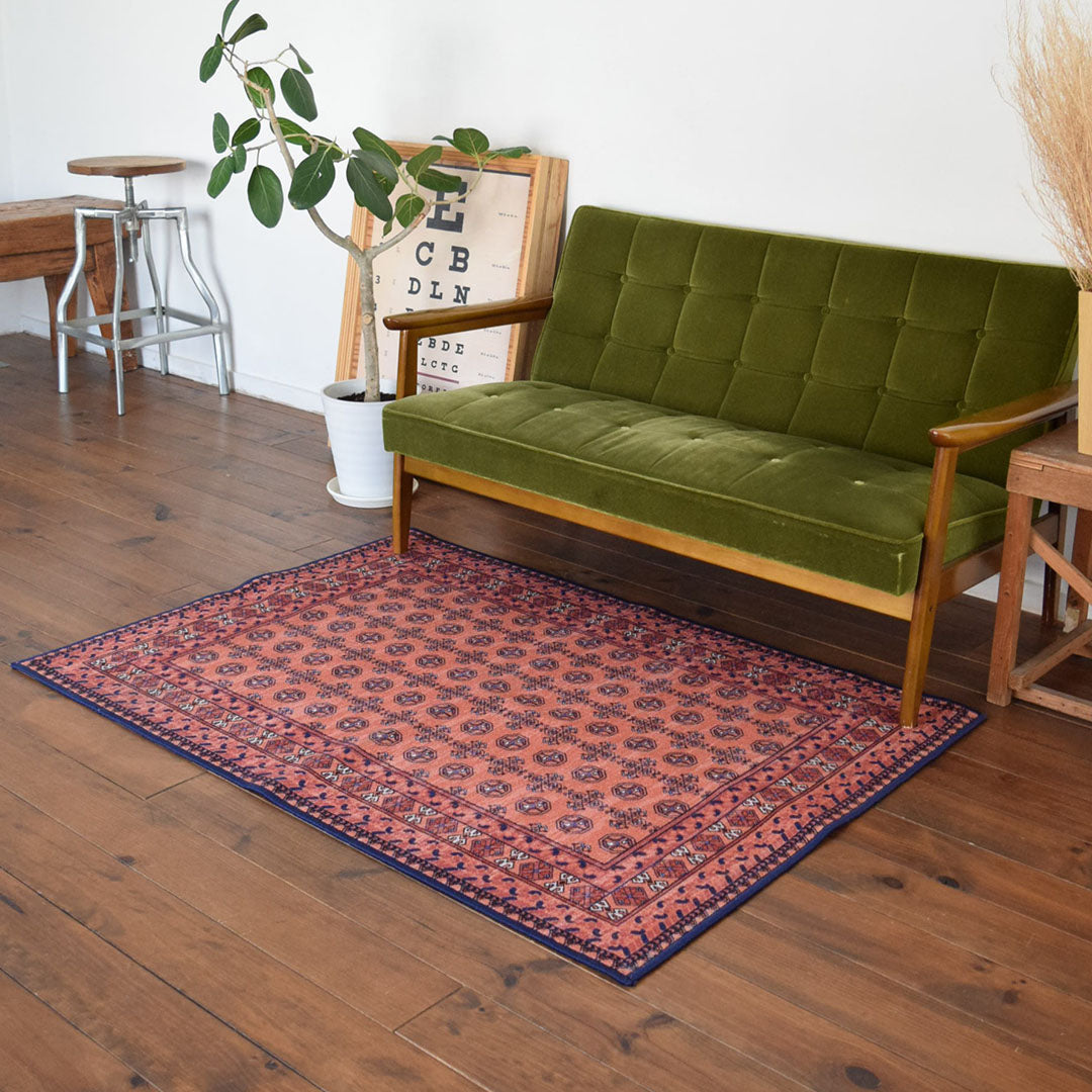 ヴィンテージ風ラグ TOCORU Series AFGHUN ループ オレンジ– ラグと