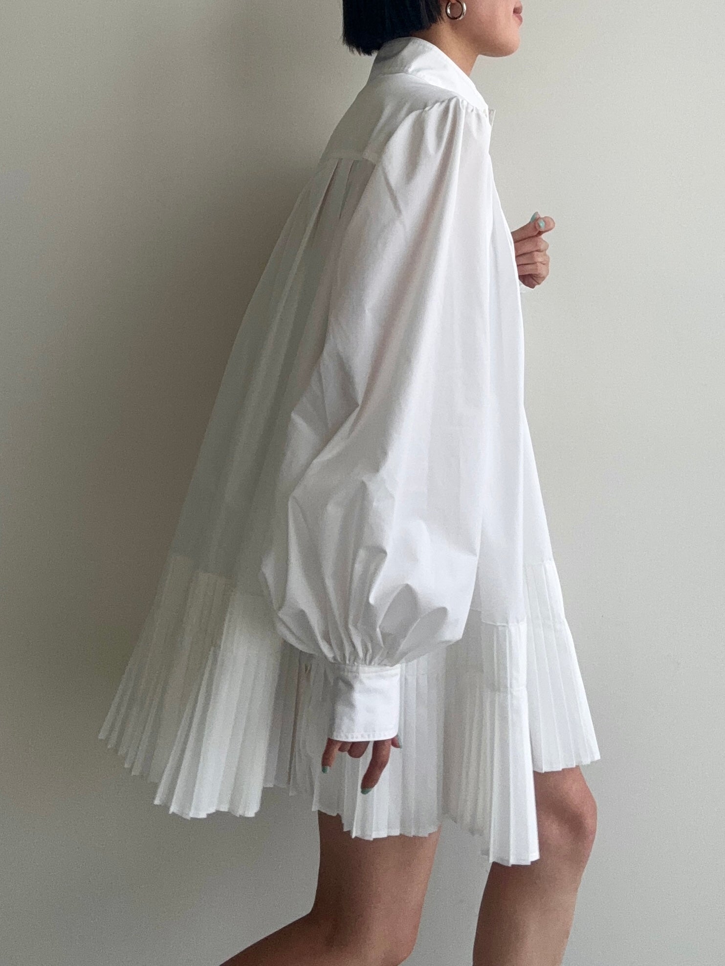 JENNY PLEATED DRESS White – Toh.