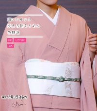 お仕立付き・単衣】東レシルック 絽ちりめん色無地（ピンク系）（M・L